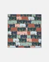 Lafayette 148 Painter's Palette Print Silk Twill Scarf-concrete Multi-one In Grey
