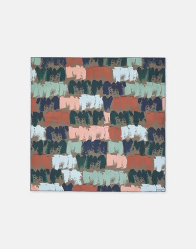 Lafayette 148 Painter's Palette Print Silk Twill Scarf-concrete Multi-one