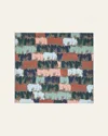 Lafayette 148 Painter's Palette Print Silk Twill Scarf-concrete Multi-one