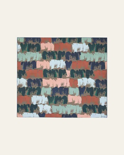 LAFAYETTE 148 PAINTER'S PALETTE SQUARE SILK TWILL SCARF
