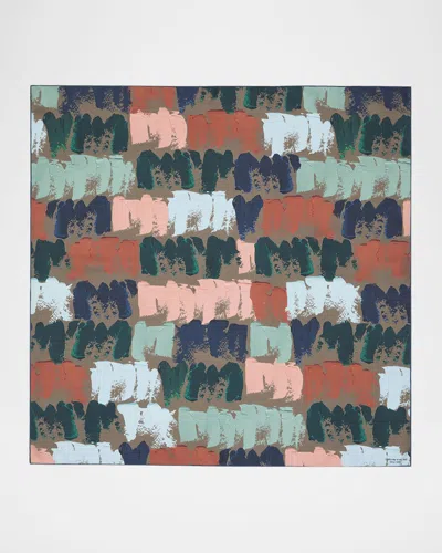 LAFAYETTE 148 PAINTER'S PALETTE SQUARE SILK TWILL SCARF