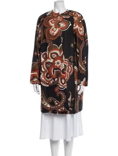 Pre-owned Lafayette 148 Paisley Print Coat In Multi