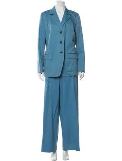 Pre-owned Lafayette 148 Pant Set In Blue