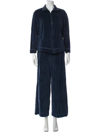 Pre-owned Lafayette 148 Pant Set In Blue