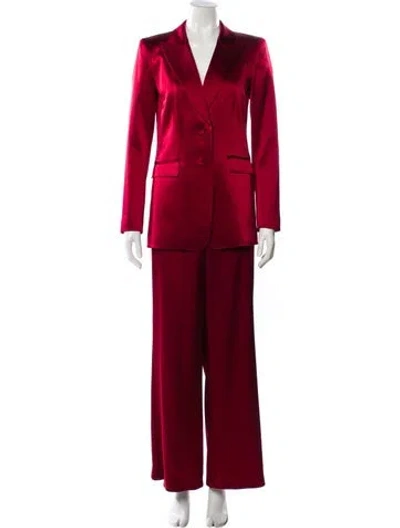 Pre-owned Lafayette 148 Pantsuit In Red