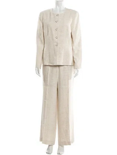 Pre-owned Lafayette 148 Pantsuit W/ Tags In Neutral