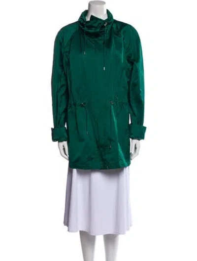 Pre-owned Lafayette 148 Parka In Green