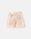 Lafayette 148 Pastel Hand Dye Cotton Riverside Short In Red Ochre Multi