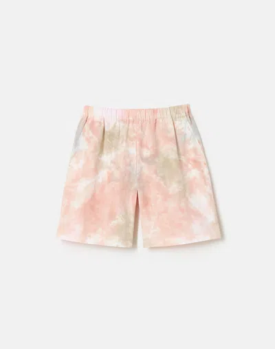 Lafayette 148 Pastel Hand Dye Cotton Riverside Short In Red Ochre Multi