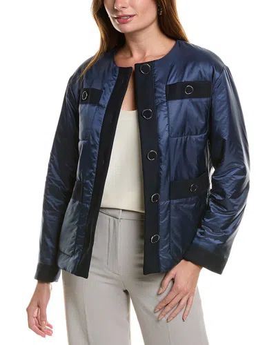 Lafayette 148 New York Patch Pocket Jacket In Blue