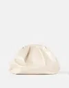 Lafayette 148 Patent Nappa Leather Clutch Pochette In Plaster