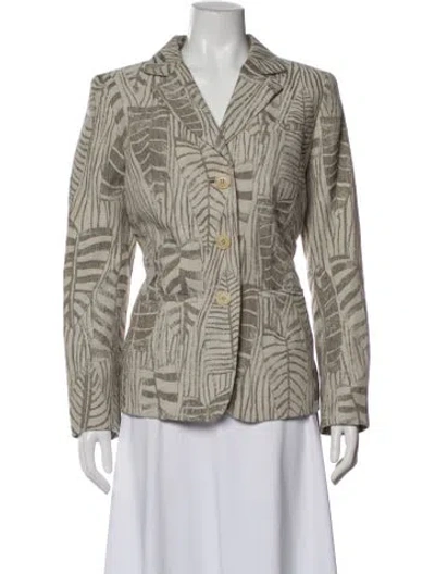 Pre-owned Lafayette 148 Patterned Blazer In Neutral