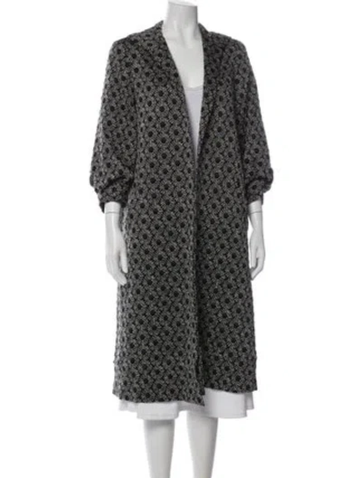 Pre-owned Lafayette 148 Patterned Jacket In Black