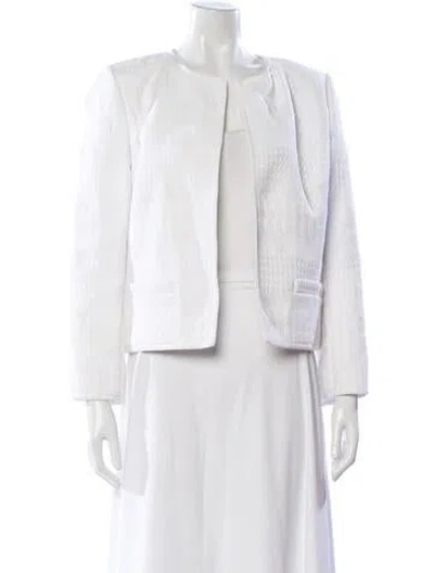 Pre-owned Lafayette 148 Patterned Jacket In Neutral