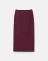 Lafayette 148 Patterned Jacquard Straight Midi Pencil Skirt In Violet Ash