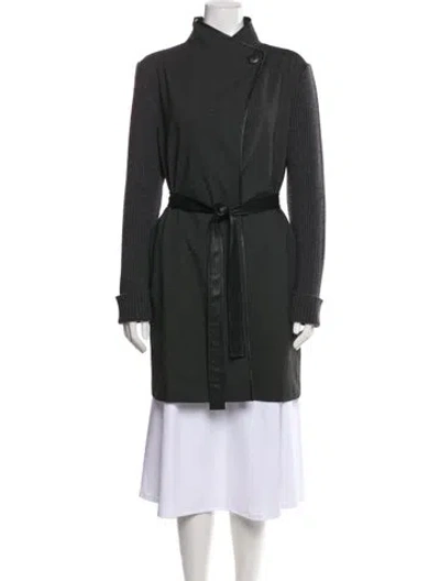 Pre-owned Lafayette 148 Peacoat In Gray