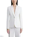 Lafayette 148 Peak Lapel Button Blazer In White In White