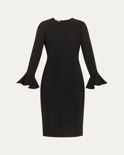 Lafayette 148 Pearl-embellished Midi Sheath Dress In Black