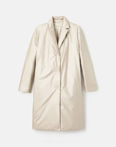 Lafayette 148 Pearlized Quilted Puffer Coat In Neutral