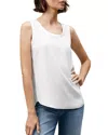 Lafayette 148 Petite Perla Luxe Charmeuse Blouse In Seawater