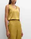 Lafayette 148 New York Perla Reversible Silk Blouse