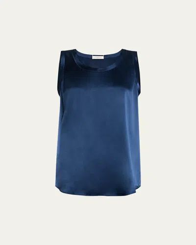 LAFAYETTE 148 PERLA LUXE REVERSIBLE SILK CHARMEUSE SHELL