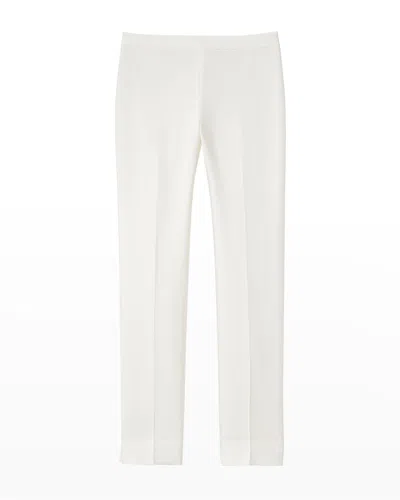 Lafayette 148 Petite Bleecker Finesse Crepe Pants In Cloud