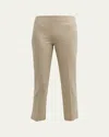 Lafayette 148 Petite Bleecker Jodhpur Crop Pants In Khaki