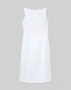 Lafayette 148 Petite Cotton Sateen Bateau Sheath Dress In White