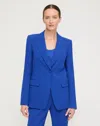 Lafayette 148 Petite Crepe Fitted Single Button Blazer In Multi
