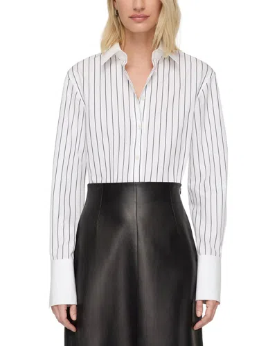 Lafayette 148 Petite Drop Shoulder Fitted Shirt In White