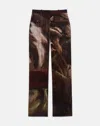 Lafayette 148 Petite L148 X Save Venice Print Velvet Gates Pant In Burnt Sienna