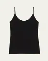 Lafayette 148 Eva Luxe Charmeuse Bias Tank In Black