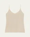 Lafayette 148 Petite Mesh Jersey Camisole In Khaki