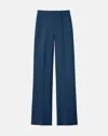 Lafayette 148 Petite Responsible Matte Crepe Foley Flared Pant In Lido Blue
