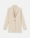 Lafayette 148 Petite Responsible Matte Crepe Knit Blazer In Plaster