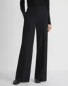 Lafayette 148 Petite Dalton Pant In Kindwool Nouveau Crepe In Black