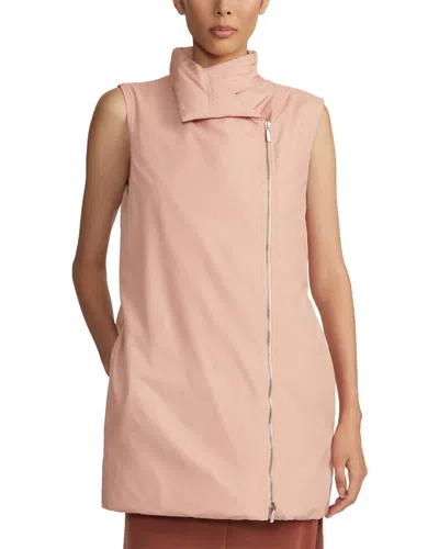 Lafayette 148 Petite Stand Collar Down Vest In Pink