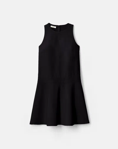 Lafayette 148 Petite Stretch Cotton Drop Waist Sleeveless Dress In Black