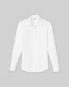 Lafayette 148 Hayward Shirt In Italian Sculpted Kindcotton In White