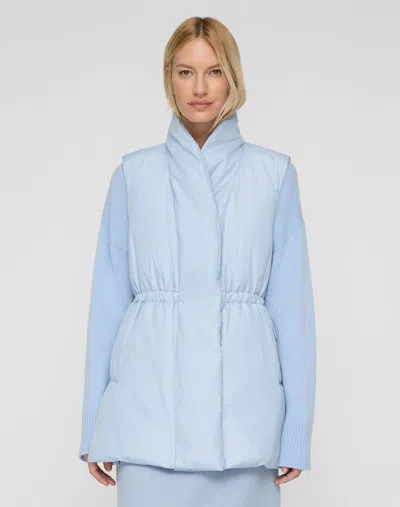 Lafayette 148 Petite Tech Down Puffer Vest In Gray