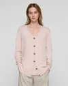 Lafayette 148 Petite Washable Merino Wool Button Front Cardigan In Pink