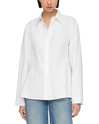 LAFAYETTE 148 PINTUCK BACK SHIRT