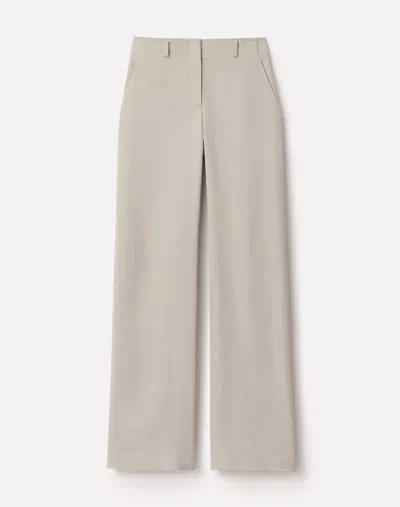Lafayette 148 Plaid Crepe High Rise Wide Leg Pants In Gray