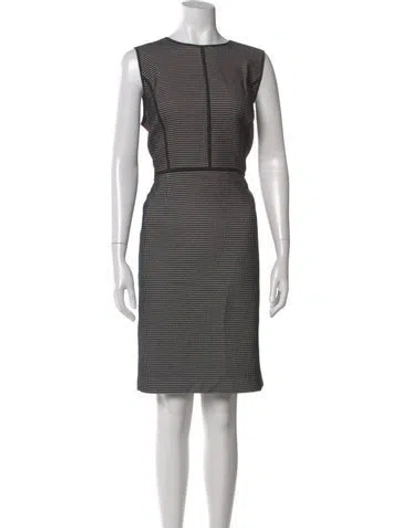 Pre-owned Lafayette 148 Plaid Print Knee-length Dress In Multi