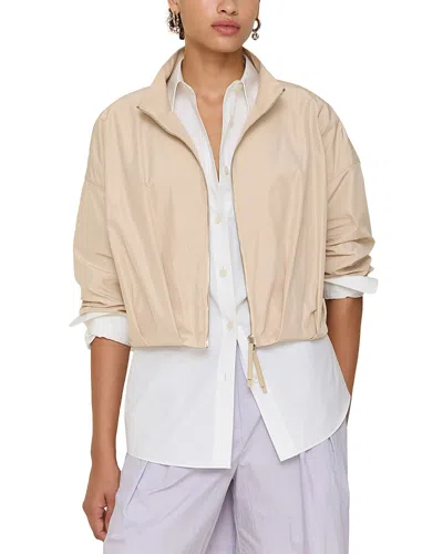 Lafayette 148 Pleat Waist Jacket In Neutral