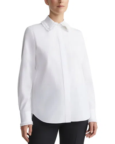 LAFAYETTE 148 PLEATED COLLAR SHIRT