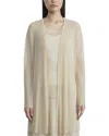 Lafayette 148 Pleated Rib Stitch Silk Cardigan In Yellow