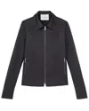 Lafayette 148 New York Plus Collared Zip Pocket Jacket In Black