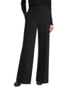 Lafayette 148 Wool-silk Crepe Saint Marks Flared Pant In Black